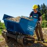 Scheppach DP5000 Tracked Dumper, 5.6hp Petrol Engine, 500kg Payload, Chain Drive, Hydraulic Tip Scheppach DP5000 Tracked Dumper, 5.6hp Petrol Engine, 500kg Payload, Chain Drive, Hydraulic Tip
